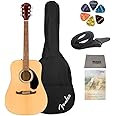 Fender FA-125 Dreadnought Acoustic Guitar With Gig Bag, Polishing Cloth, Strap, Picks & E-Book