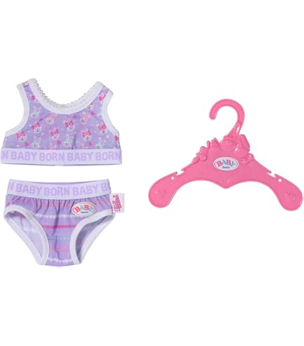 OATIPHO Ensemble Vêtements Poupée - 2 Culottes, Bavoirs Et Couches - Pour Poupées 15-20cm - Cadeau Enfant
