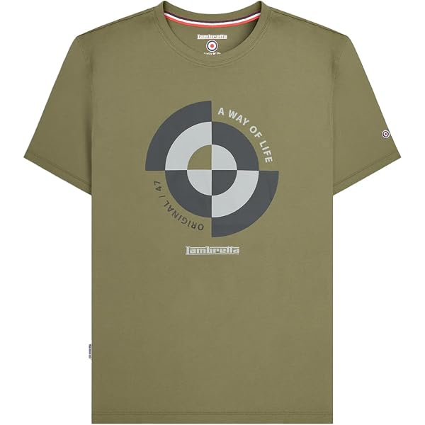 T-shirt Lambretta Homme - Taille Big & Tall, Manches Courtes, Motif Graphique, Noir, Neuf Avec étiquettes