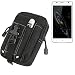 Produktbild Gürteltasche / Holster für ZTE Blade L5 Plus, schwarz | Extrafächer mit Platz für Powerbank, Festplatte etc. - K-S-Trade(TM)