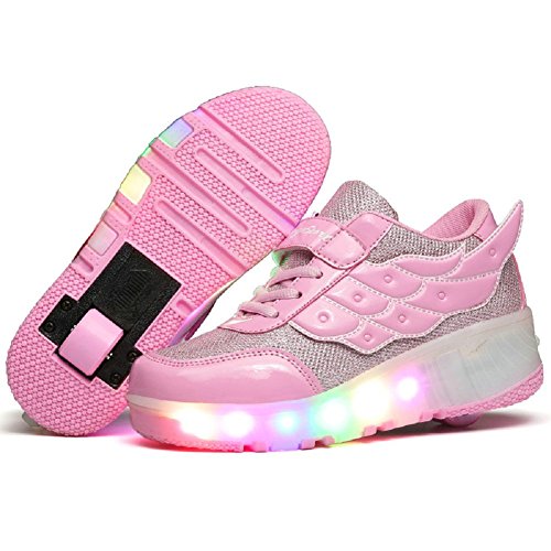 Unisex Schuhe mit Roller Skate ein Rad Schuhe Skateboard Boys Mädchen Erwachsene Led Lights Sports Sneaker - 5