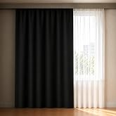 Blackout Karartma Fon Perde | G&uuml;nd&uuml;z Bile Karartır | Işık &amp; Isı Kesici Tek Kanat | Yatak Odası ve Salon İ&ccedil;in | D&uuml;z Kornişe Uy