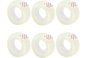 ENITHELITE Ruban Adhésif,Ruban Adhésif Transparent,Ruban Adhesif Emballage,Ruban Adhesif,Rouleau Adhesif Transparent,Packing Tape,Rubans Adhésifs,Clear Tape,Transparent Ruban Adhésif,18mm x 25m 6 Rouleaux