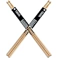 HASTHIP® 7A Drum Sticks Maple Drumsticks, 2 Pair 15.5inch Drum Sticks Set, Wood Drumsticks Drum Accessories for Adults & Youth, Oval Wood Tip, Perfect for Pros and Beginners