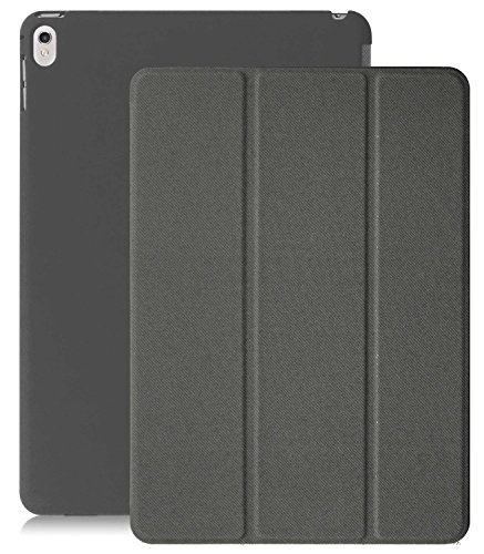 KHOMO iPad Pro 9.7 Zoll Hülle Case Graues Gehäuse mit Doppelten Schutz Ultra Dünn und Leicht, Smart Cover Schutzhülle fur das Neue Apple iPad Pro 9.7 - Italic Grey