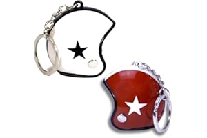 DM TECH (Pack 2) Llavero casco de moto, universal, fabricado en material resistente y con anilla reforzada, ideal para las llaves de tu moto y casa.