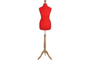 Display Guru Tailor Dummy torso Female UK Size 14/16 Gold TRIPOD Red