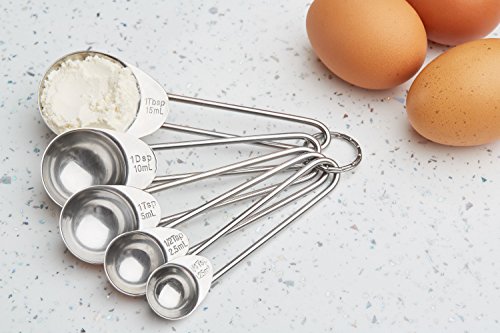 Andrew James – 5-Teiliges Messlöffel-Set Aus Edelstahl - 3