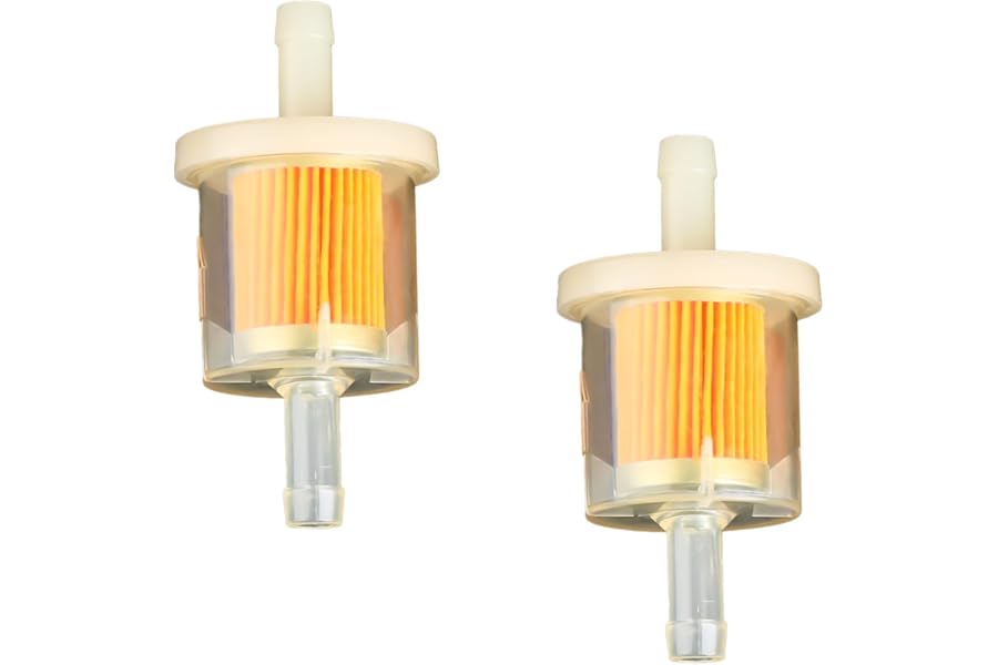 Rumyve 2pcs 1/4" Inline Fuel Filter, Universal Motorcycle Petrol Inline Filter, for 6-8mm Motorbike, Scooter, Motorcycle