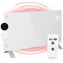 Klarstein Energy Efficient Electric Heaters for Home, 2000W Free Standing  Low Energy Convector Heater w/Thermostat, Aluminium Feet Portable Indoor  Silent Storage Heater Wall Mounted Panel Heater : Amazon.co.uk: DIY u0026 Tools