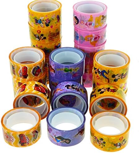 5 x 5 Blister Packs of 25 Rolls Adhesive Tape for Children | 18MMX5 M | 5 Different Designs Mixed
