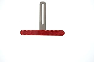 3D Carbon Design 1x Premium Edelstahl T-Halterung (kurz 90mm) mit E-geprüftem Reflektor Rot Universal Motorrad (T-Halter)