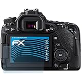 atFoliX Displayschutzfolie Canon EOS 80D Schutzfolie - 3er Set - FX-Clear kristallklar