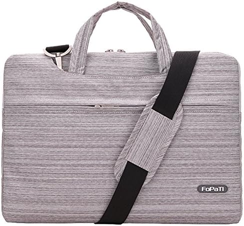 FOPATI 14-15.4 inch Laptop Case, Laptop Shoulder Bag, Multi-functional Notebook Sleeve, Protective Bag Carrying Case With Strap for Chromebook Macbook HP Stream Samsung Acer Asus Dell Lenovo, Grey