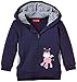 SALT AND PEPPER Baby Girls B Jacket my Pony Kap. uni Plain Hooded Long Sleeve Sweatshirt, Blue (navy Blue 450), 3-6 Months (Manufacturer size: 68)