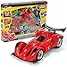 Produktbild HappySDH Montage Spielzeug Autos, 2 In 1 DIY Kinder Gebäude Spielzeug, Elektrisches Rennwagen Sportwagen Set mit Lichtern und Musik und Drill-Sound für Kinder (Rot)