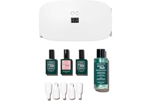 Manucurist Kit Semipermanente Unghie Rosa Hortencia - Kit Unghie Gel Completo: Lampada UV LED Unghie Professionale 24W, Base Coat, Top Coat, Gel Unghie, Solvente, Pinze per Rimuovere lo Smalto