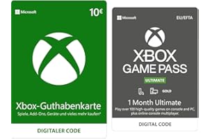 Xbox Live 10 EUR Guthaben (Download Code) + Xbox Game Pass Ultimate 1 Monate Mitgliedschaft (Download Code)