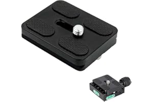 FUASHCER Quick Release Plate Fits Arca-Swiss Standard 50MM Tripod Mount Plate Aluminum Alloy Universal Quick Connection Plate for Dslr Camera Tripod Ballhead