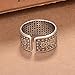 Produktbild Aoligei Einstellbarer Ring Vintage Thai Silber buddhistische Herz-Sutra Ring Herren Geburtstagsgeschenk