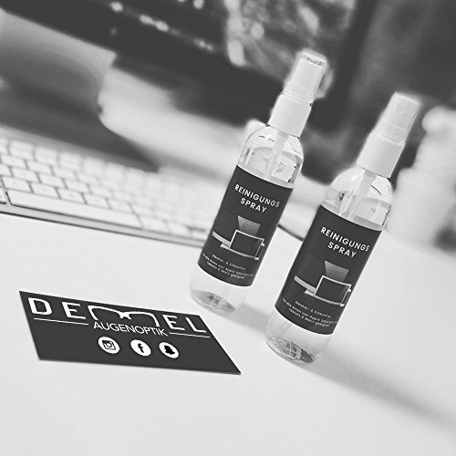 Bildschirmreiniger / Bildschirm Reinigungsspray für Handy, Laptop, Kamera, Tablet und TV / Bildschirmreinigung wirkt Antistatisch mit Antischmutz-Effekt / Display Reiniger Alkoholfrei (100ml) - 6