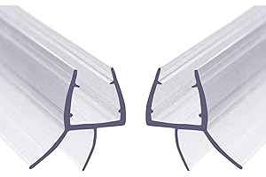 AWKAQUN Guarnizione Doccia Sottoporta - 2pcs 100cm Guarnizioni Box Doccia Guarnizione Porta Trasparente per Vetri di Spessore 6mm / 7mm / 8mm guarnizioni box doccia Filo Pavimento Senza Colla