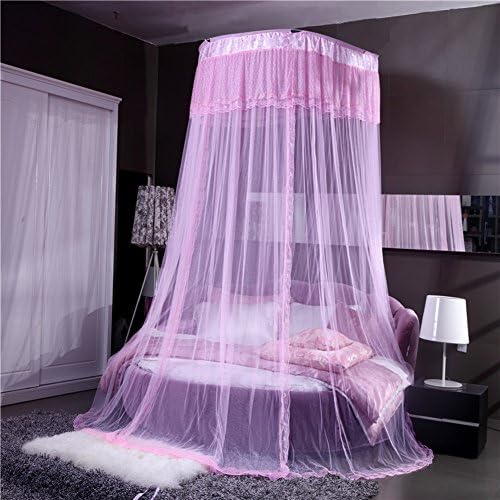 KQCNIFVNKLM Dome net,Solid ceiling princess wind hanging court round ceiling bed-pink