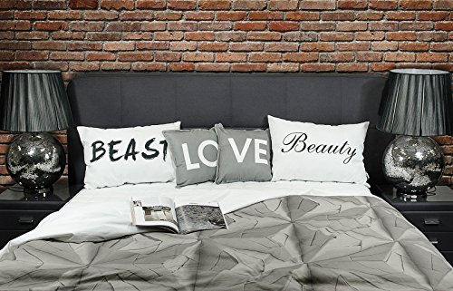 Beauty and the Beast LOVE Kissen, Bettkissenbezug , romantisches Geschenk Gift