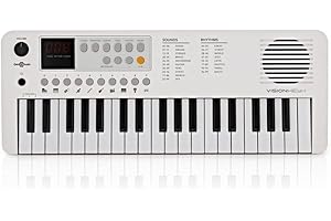 GEAR4MUSIC VISIONKEY-1 Mini Piano Numérique pour Enfant et Débutant - Clavier de Piano Electrique 37 Touches USB-C