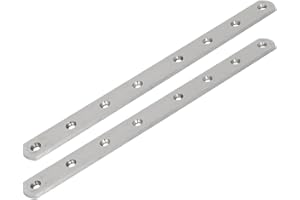 UXCELL sourcing map 300mmx25mmx4mm Placas De Reparación De Fijación Plana Recta De Acero Inoxidable, Soportes 2Pcs