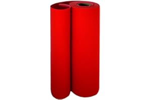OLIVO TAPPETI OLIVO.shop ROMOQU - Tappeto passatoia per eventi, matrimoni e cerimonie, vendita al metro, antiscivolo (rosso, 1 x 5 m)