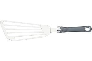 PRO-TOOLS & SOFT GRIP TOOLS KitchenCraft Paletta per Pesce Professionale con Impugnatura Morbida, 31,5 cm - Argento / Grigio