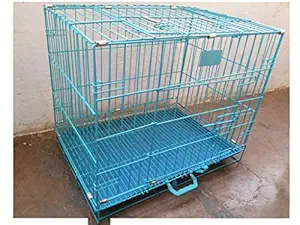 Dog Cage Blue Size: 36 inch - Good for Dog, Cat, Rabbit Guniea Pigs, Pigeons, Poultry Ducklings & Turkey