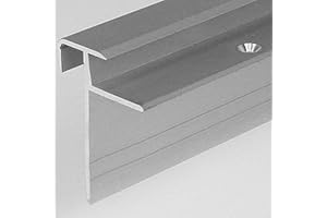 AUER STAIR NOSING 2 mètres (2 x 1 m) Stratifié-Nez de marche / cornière pour escaliers, 8,5 mm de haut, 33 mm de largeur, Aluminium anodisé, foré, couleur: argent