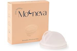 Mooneva Reusable Menstrual Disc, Easy-Removal Loop (Clear White, Regular) | 12H Protection, 10-Year Reusable, BPA-Free, Intimacy-Friendly, Easy Removal