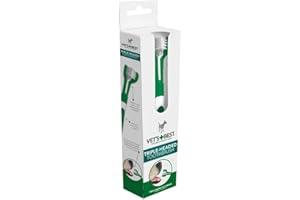 ‎VET'S BEST Vet's Best potrójna szczoteczka do zębów dla psów - czyszczenie zębów i świeży oddech
