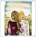 Produktbild GLLCYL Lange Haare Schwester, 5D DIY ölgemälde Cartoon Bild Geschenke Runde Farbe Nach Zahlen Wohnkultur 40x50cm