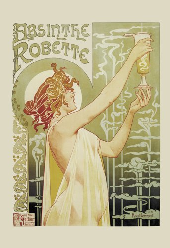 Preisvergleich Produktbild Pyramid International Holz-Wandbild Absinthe Robette, groß