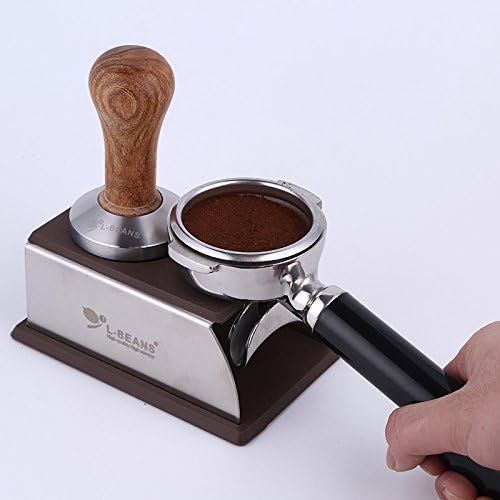 SMKF Coffee Tamper Stand, TAMPING STAND Sturdy Stainless Steel Tamping Stand for Coffee Machine and Heavily Padded Sturdy Coffee Tamper Stand and Coffee Tamper Storage Base(Black) by SMKF
