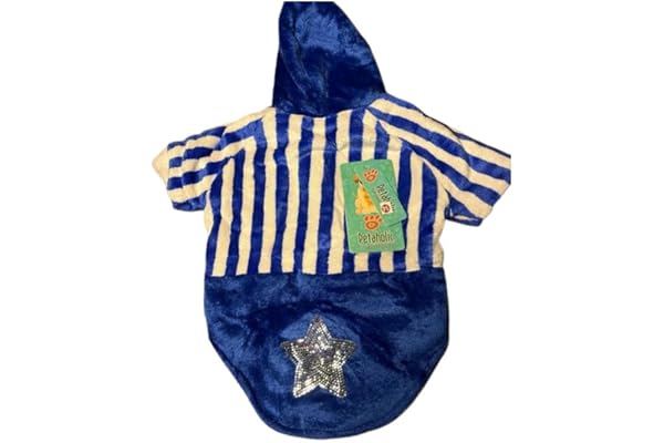 PetaHouse Cat Hoodies - Puppy Soft Warm Hoodie Winter Hooded Clothes for Small Medium Large Cats - Puppy Clothing for Cold Weather - Winter Cat Outfits - Lightweight Hoodie- Dark Blue - Size -14