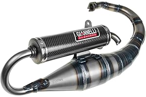 GIANNELLI MARMITTA"SHOT V4"SCOOTER MOT. VERTIC. FINO ANNO 2004 (VERS. CARTER BASSO) OMOLOG. CEE E13 0346 SILENZIATORE CARBONIO