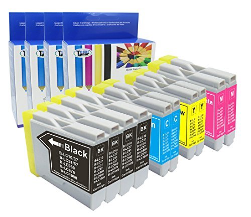 10 Druckerpatronen kompatibel zu LC1000 LC970 Set, Passend für Brother DCP-130C 135C 150C 153C 157C 330C 350C 540CN 560CN 750CN 750CW 770CW, Brother MFC-235C 240C 260C 440CN 460CN 465CN 630CD 630CDW 660CN 665CW