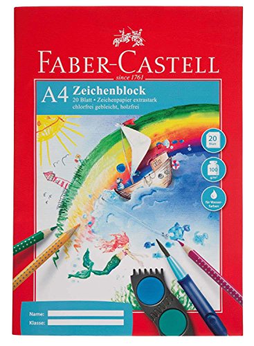 Faber-Castell 212046-10 Zeichenblock DIN A4, FSC-Mix, perforiert, 20 Blatt, 10 Blöcke - 2