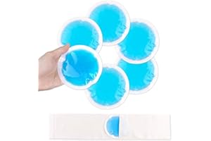 ‎NEWGO NEWGO Wiederverwendbar Kühlpads Klein 10 x 10 cm Kalt Warm Kompressen Kühlkissen mit Vlies Mini Kleine Kühlakku, Stillen, Weisheitszahn, Nase 6 Stück