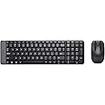 Logitech MK220 Compact Wireless Keyboard and Mouse Combo for Windows, 2.4 GHz Wireless with Unifying USB-Receiver, 24 Month Battery, Compatible with PC, Laptop - Black