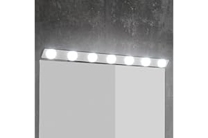 APLIKE BATHROOM LIGHTING Aplike - Luces para Espejo Maquillaje, Aplique Hollywood con Luz Fría (5700K), Luces Tocador de Fácil Instalación (85 cm)