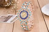 Watch Damen Armbanduhr Legierung Strass Vintage-Mode Armbänder,Beige