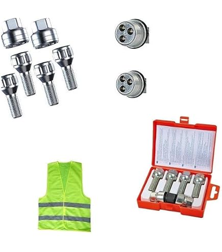 Heyner Set Dadi Bloccaggio Ruota Antifurto Per Rover 45 (1998-2005): M12x1.5, 4 Pezzi Con Chiave, Per Cerchi In Lega