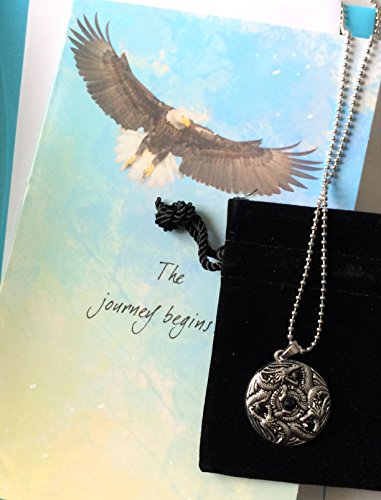 Smiling Wisdom Eagle Eye Token Pendant Necklace On A Leather