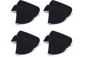 Jamsinmu 4 pares de hombreras de espuma Práctico push up almohadillas para coser en blazers chaquetas traje abrigos ropa de vestir accesorios de costura Negro Pequeño